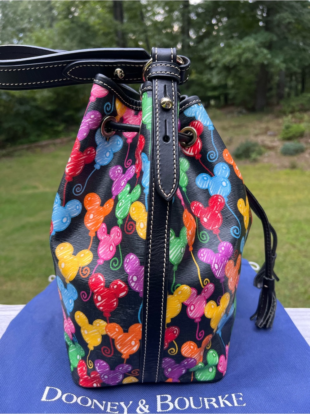 10th ANNIVERSARY DISNEY DOONEY AND BOURKE MICKEY MOUSE BALLOONS DRAWSTRING PURS - Picture 6 of 14